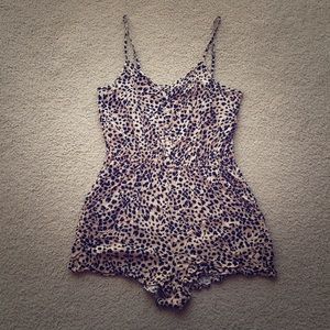 F21 leopard print romper NWT